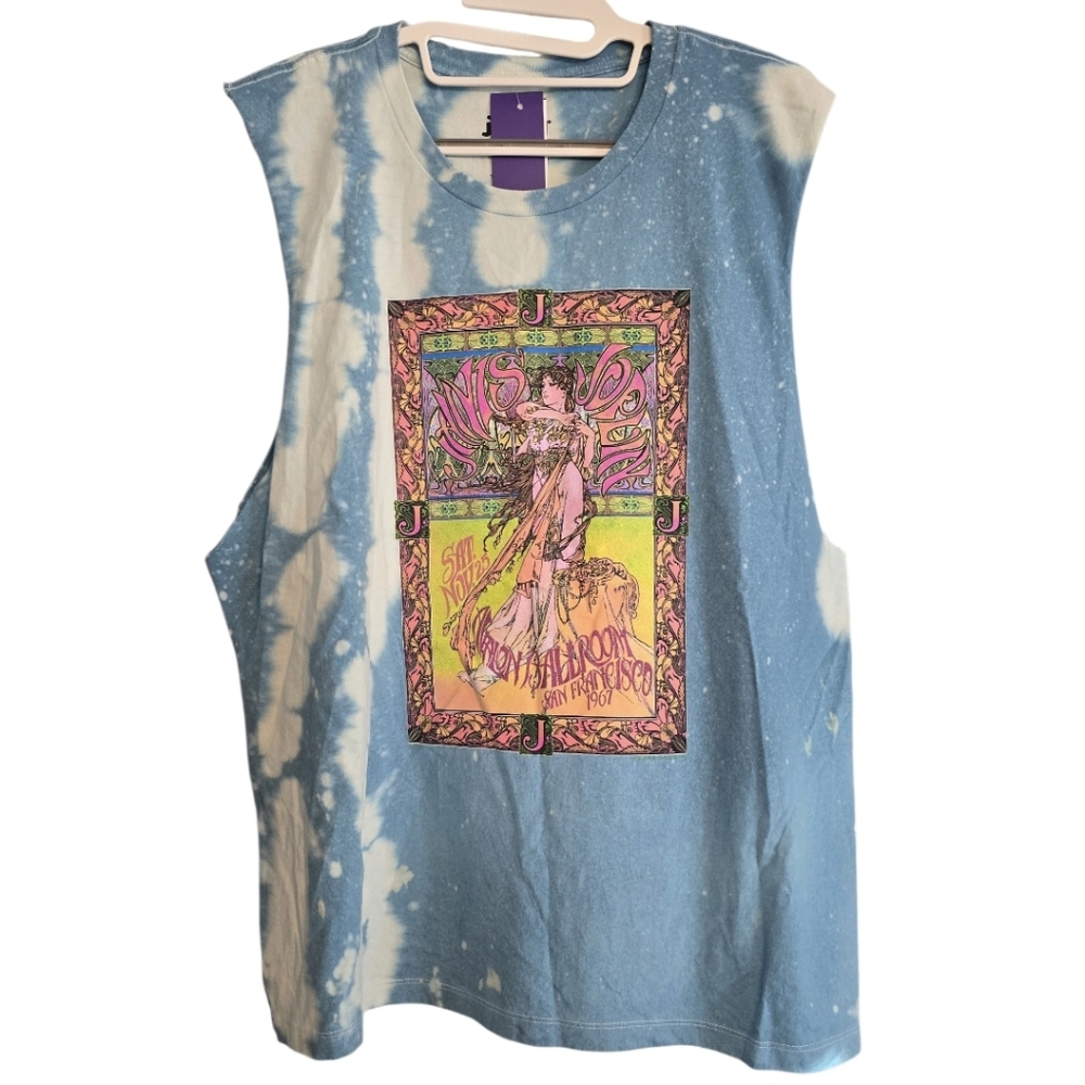 Janis Joplin Avalon Ballroom 1967 Tie Dye Muscle T Size XXL NWT